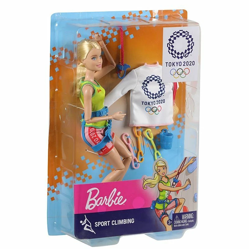  Barbie Tokyo 2020 Olympic Games Sport Climbing Doll Gold Medal baseball New  - Image 1 of 1