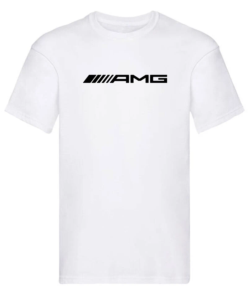 Mercedes AMG T-Shirt Noir - Logo Noir Furtif / Logo Blanc - S, M, L, XL, XXL - Photo 1/1