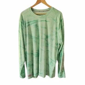 Under Armour Fish Mint Green Tie Dyed Look Shirt - Picture 1 of 6
