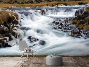 3D River Stones J511 Wallpaper Mural Wall Print Wall Wallpaper Murals Honey - Picture 1 of 11