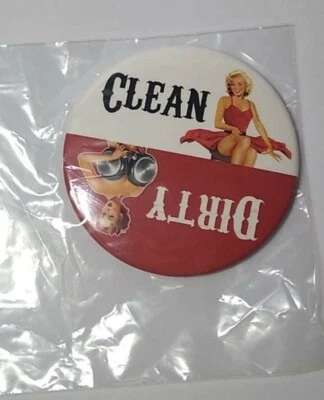 Obra de arte vintage ~ imán para lavavajillas Pinup Girls ~ limpio/sucio Foto 1 de 2