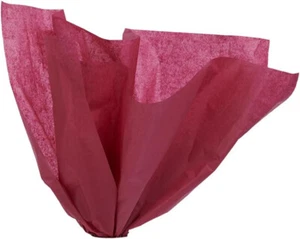 120 Papel Tejido Burgandy Granate Vino 20 x 30" Hojas Grandes Regalo Envíos Planos - Imagen 1 de 2