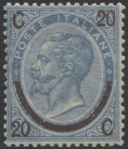 REGNO - 1865 20 C. su 15 C. celeste - (124/FM23) - Picture 1 of 1
