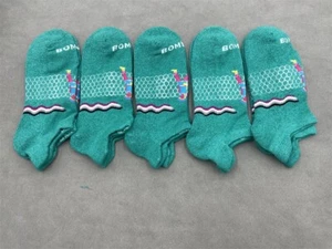 Bombas 5 Pairs Running Women Green Cute Ankle Socks Size Medium (8-10.5) - Picture 1 of 5