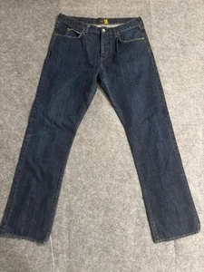 Jeans J Crew Ribete Para Hombre 34x34 Azul Ajustado Calce Recto Cremallera Denim - Imagen 1 de 13