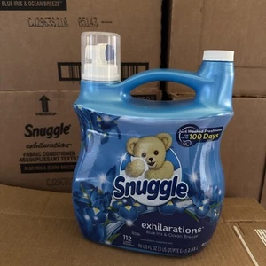 Snuggle Exhilarations Liquid Fabric Softener Ocean Breeze 112 Loads 96 Oz - Picture 1 of 4