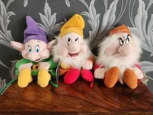3 x Disney SCHNEEWITTCHEN Zwerg Plüsch Tasche (Buena Vista) selten Sammlerstück - Bild 1 von 10