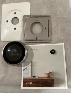 Google Nest T3007ES Wi-Fi Learning Thermostat - Stainless Steel - Picture 1 of 2