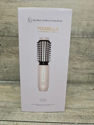 Big Wave Cordless Curling Brush, 2024 Travel Curling Iron Mini Pink - Image 1 of 4