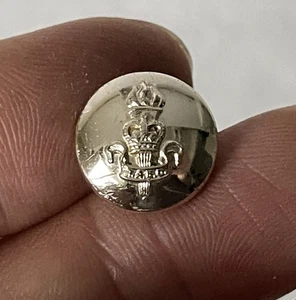 1 x Vintage ~14mm Staybrite Anodised Metal Gaunt Crown Military Button #101-346 - Picture 1 of 5