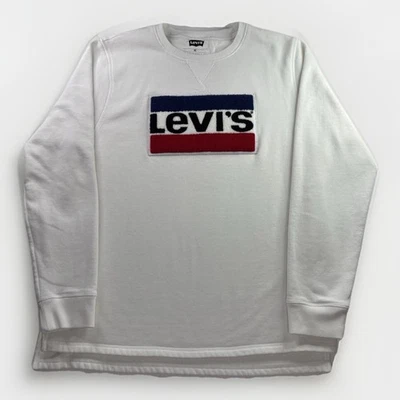 Sudadera Levi’s Colorblock Logo XL Blanca Roja Azul Hombre’s Cuello Redondo Pullover Foto 1 de 4