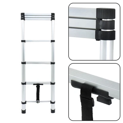 6.6 FT Aluminum Telescoping Ladders for Home Folding Telescoping Ladder 330 lbs - Image 1 of 4