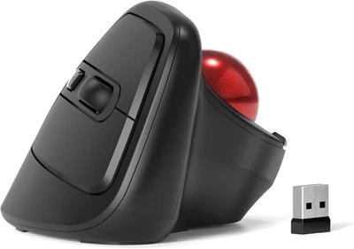 Ergonomic Wireless Mouse with Trackball and 5 Adjustable DPI, Easy Thumb Control - Image 1 of 4