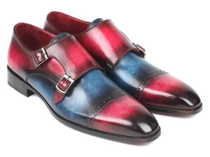 Paul Parkman Captoe Double Monkstraps Blue & Fuxia (ID#045BFX81) - Bild 1 von 7