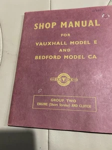 Vauxhall Model E & Bedford Model CA Shop Manual (Engine) - Picture 1 of 6