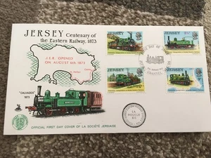 GB BRIEFMARKEN TRIKOT EISENBAHN ZÜGE ERSTTAGSBRIEF - Bild 1 von 1