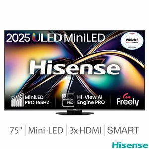 Mini televisor inteligente Hisense 75U8QTUK 75 pulgadas LED HD - Imagen 1 de 8