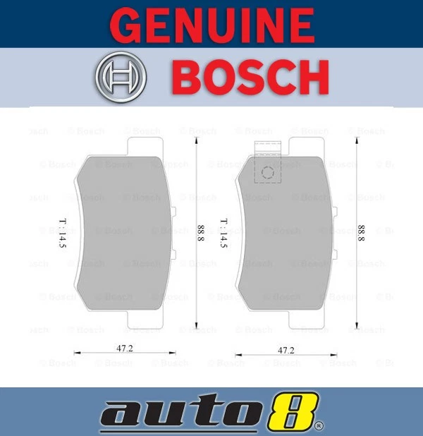 Bosch Rear Brake Pads for Honda Integra DC 1.8L Petrol B18C2 1993 - 1999 - image 1 of 1