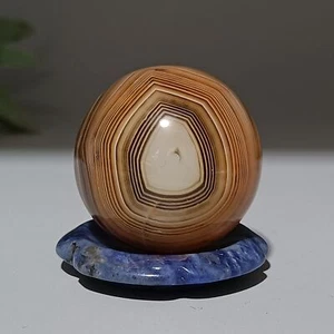 32MM Natural agate Quartz Sphere Healing Crystals Ball reiki gift+stand - Picture 1 of 9