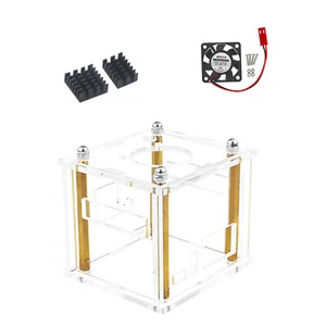 Acrylic Enclosure Clear Protective Shell W/ Cooling Fan for Orange Pi Zero 3 - Picture 1 of 12