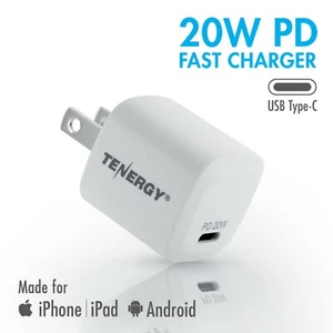Tenergy USB C Charger 20W PD Power Adapter for iPhone iPad Samsung and More - Picture 1 of 7