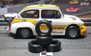 1/32 URETHANE SLOT CAR TIRES 2pr PGT-20084 fit SCX Abarth 1000 - Picture 1 of 1