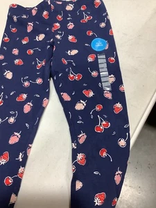 NWT Carter's Strawberry Leggings Capri Length-  Girls Navy Blue - Picture 1 of 3