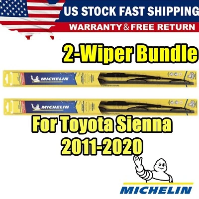For Toyota Sienna 2011-2020 Direct (Pair) 2x For Michelin Wiper Blades Set Foto 1 de 4