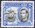 Grenada-1938-50 2/- Black & Ultramarine Perf 12½ Sg 161 Mounted Mint