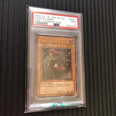 Yugioh! Vanity's Fiend CDIP-EN017 Ultimate Rare 1st Edition PSA Graded MINT 9 #1 - Image 1 of 2