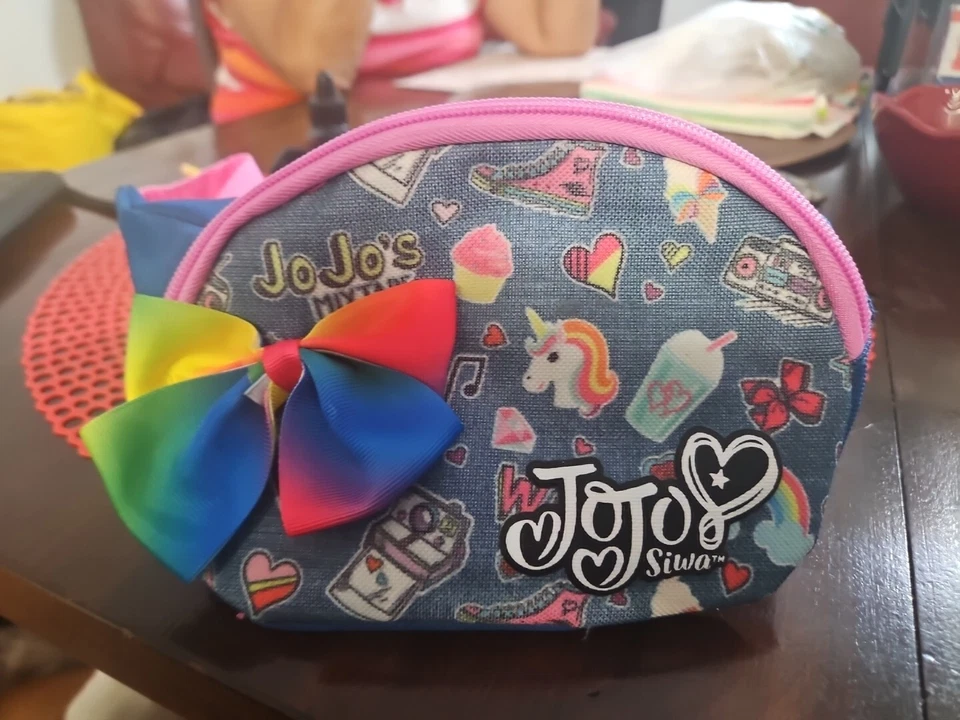 Jo Jo Siwa Fanny Pack Nickelodeon Rainbow Hearts Blue Waist Pack Waist Belt - Image 1 of 3