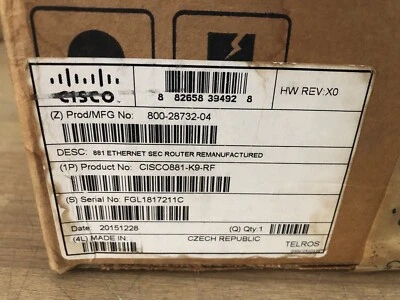 Cisco 881 with PSU Cisco881-K9-RF + PSU Cisco 881 Ethernet SEC Router -Inc VAT - Image 1 of 4