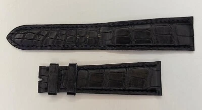 正品宝玑黑色皮革表带 21/16 毫米 75+115 毫米 — 第 1/2 张图片