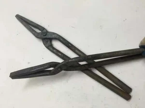 Pinzas de herrero, pinzas forjadas a mano para forja yunque tornillo cuchillo fabricación S - Imagen 1 de 4