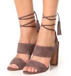 Madewell Octavia Tassel Sandals Wild Boar Size 6.5 With Wrap Around Ties Heels
