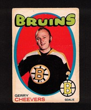 1971-72 GERRY CHEEVERS #54 OPC * KEY Bruins HALL OF FAME Star GOALIE Hockey Card