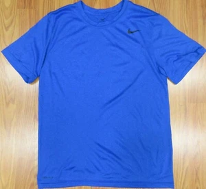 NIKE DRI-FIT T-SHIRT POLIESTERE BLU E NERO Taglia MEDIA, M - Foto 1 di 4