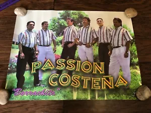 PÓSTER PASSION COSTENA BORRACHITO JOEY RECORDS 24"" X 18"" DE COLECCIÓN TEJANO - Imagen 1 de 3