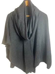 Lovestitch grau Wolle & Angora Mischung Kutte Poncho Schal Halstuch One Size Lagenlook - Bild 1 von 4