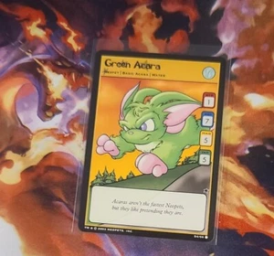 JUEGO BASE ÁCARA VERDE NEOPETS S4/S6 WOTC VINTAGE COMO NUEVO ¡EN MUY BUEN ESTADO! - Imagen 1 de 2