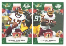 2008 Score Super Bowl XLIII GREEN Team set 500 sets made - WASHINGTON REDSKINS