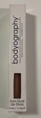 ¡NUEVO! BODYOGRAPHY (3564 IN THE NUDE) ICONO BRILLO DE LABIOS DOBLE / VAPOR / BRILLO Foto 1 de 4