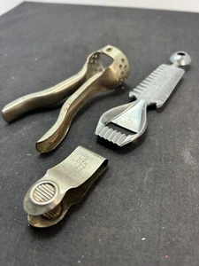 Vtg Lot Of 3 Metal Walnut Cracker Spee-Dee Strawberry Huller Westmark Bar Tool - Picture 1 of 10