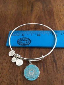 ALEX & ANI US Coast Guard Charm Bangle Bracelet Jewelry ~ Silver-Tone - Picture 1 of 5