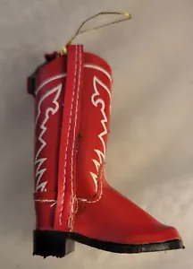 Neu Weihnachten Shoppe rot Western Cowboystiefel Ornament 4" - Bild 1 von 5