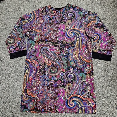 Vintage 70's or 80's Oscar de la Renta Short Kaftan Large V Neck Swim Cover Up - Image 1 of 4