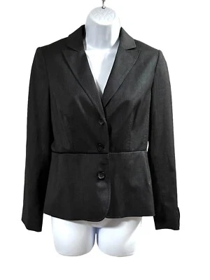 Blazer Banana Republic cinza carvão feminino tamanho 4P dinheiro antigo preppy corporativo - Imagem 1 de 4