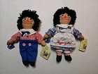 12" CZARNE lalki Raggedy Ann & Andy z codziennymi metkami od Applause AFRYKAŃSKA AMERYKA 