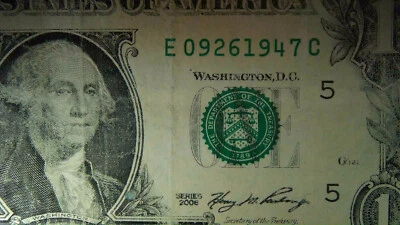 2006 Series $1 Dollar Birthday Note  Sept. 26, 1947  E09261947C - Image 1 of 3