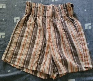 Shein Girls Youth White/Black/Red/Beige Striped Ruffle Culottes Shorts 11-12 Y - Picture 1 of 5